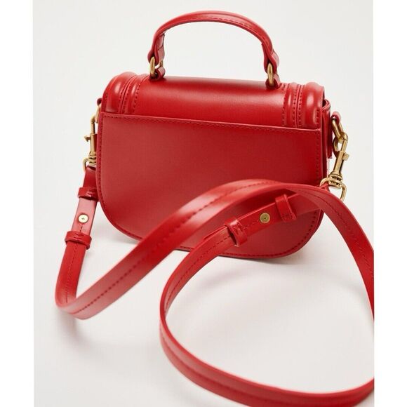 Zara Crossbody Flap Mini Bag Removable And Adjustable Straps Red - Picture 4 of 8